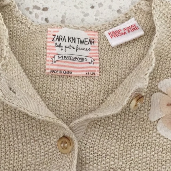 Baby girl Zara cardigan - size 6-9 Months - Picture 2 of 3